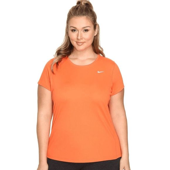 NEW Women's 1X Plus Size NIKE Miler Dri-Fit Running Shirt Tee T-Shirt 747056-842 - Picture 1 of 7